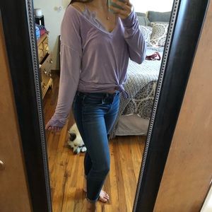 Lavender long sleeve shirt